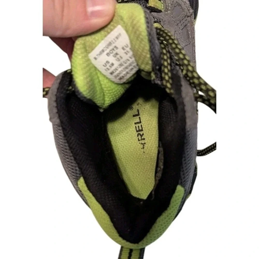 Merrell Boys Thermoshiver 2.0 Waterproof Winter Boots Gray Black Lime Green 13.5